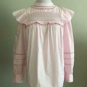 J.Crew $98 Crocheted Embroidered Lace Top AK764